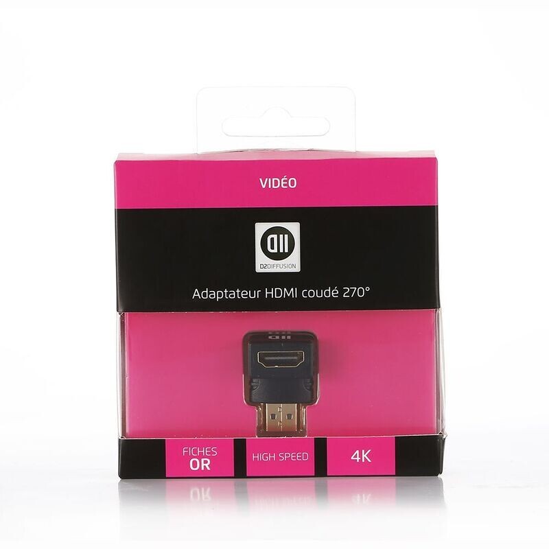 Adaptateur HDMI coudé à 270°