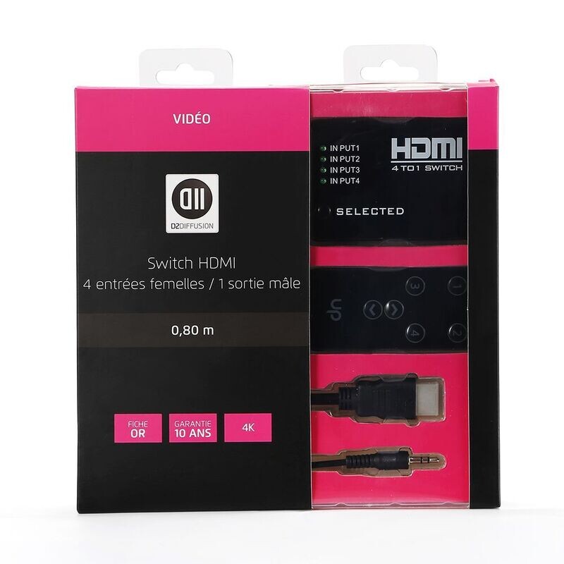 Switch HDMI 4 entrées 1 sortie