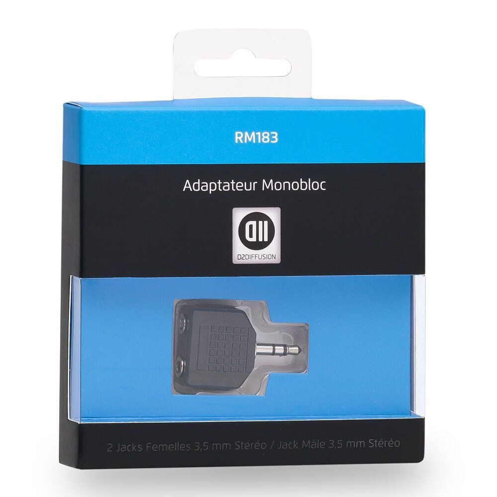 Adaptateur 2 Jack 3.5mm femelle Jack 3.5mm mâle