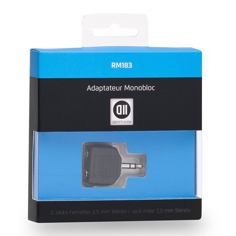 Adaptateur 2 Jack 3.5mm femelle Jack 3.5mm mâle