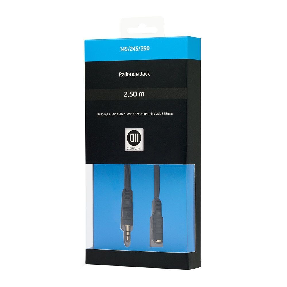 Câble Jack 3 -5 mm mâle/femelle 2.50 Fiches Or