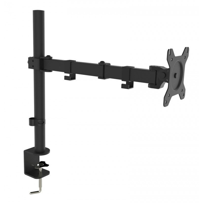 Bras articulé 1 écran fixation pince bureau