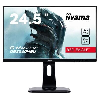 Moniteur IIYAMA 24" 1msG-Master Red Eagle 144Hz FreeSync 1920x1080 HPs DisplayPort HDMI Noir Black Tuner 13cm pied réglable en hauteur Pivot