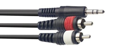 STAGG Câble Y, mini jack/RCA (m/m), 6 m