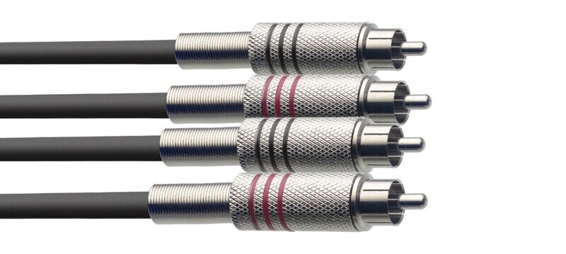 STAGG Câble bretelle, RCA/RCA (m/m), 6 m