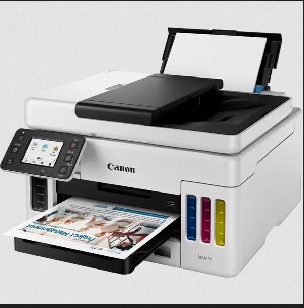 Imprimante jet d'encre MegaTank rechargeable 3-en-1 avec connexion sans fil Canon MAXIFY GX6050