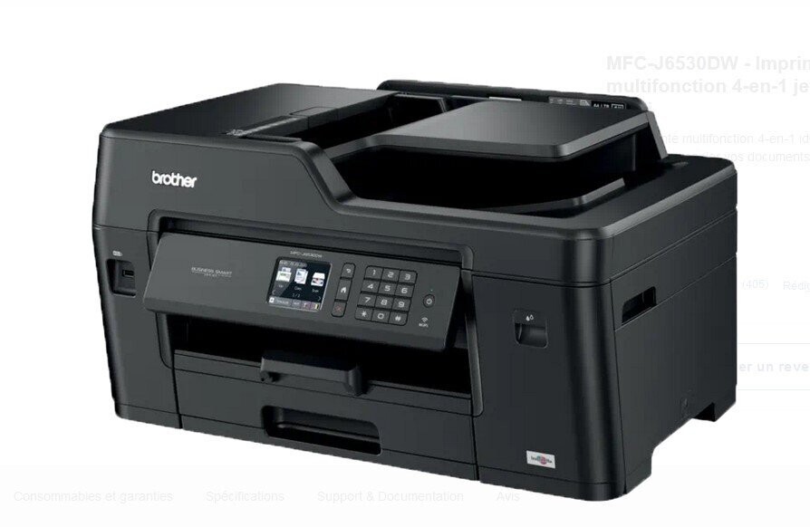 MFC-J6530DW - Imprimante multifonction 4-en-1 jet d'encre A3 Wi-Fi