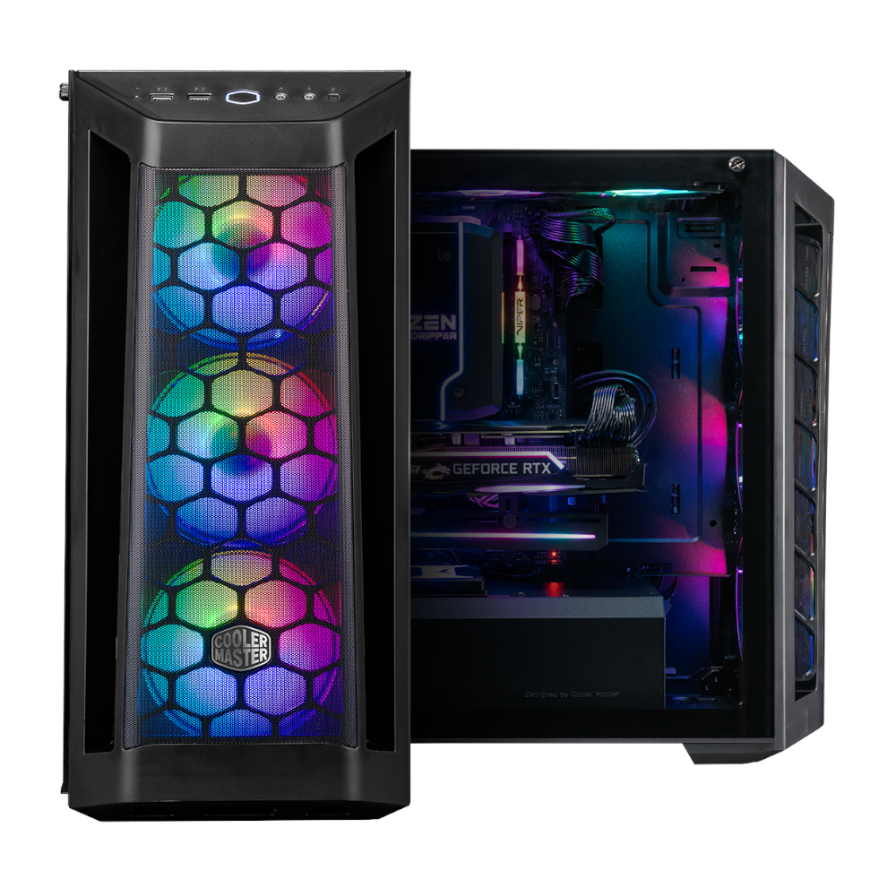 Boitier Cooler Master ATX MasterBox MB511 ARGB Gamer facade micro perforee - Latéral verre trempé MCB-B511D-KGNN-RGA
