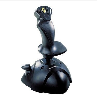 THRUSTMASTER USB Joystick Plug&play ergonomique 3 axes et 4 boutons + 1 gâchette : Molette des gaz - antidérapantes