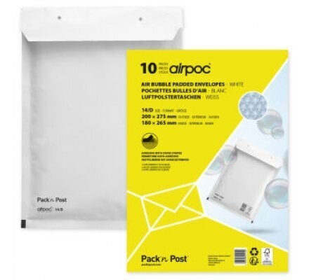 10 enveloppes bulles d'air 140 x 225 mm