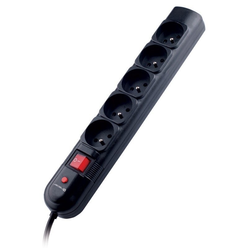 Multiprise Parafoudre Parasurtens 2300W 5 prises avec Inter Câble 3m
