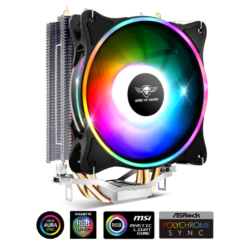 Ventilateur Spirit of Gamer CPU Aircooler ARGB AMD et Intel
