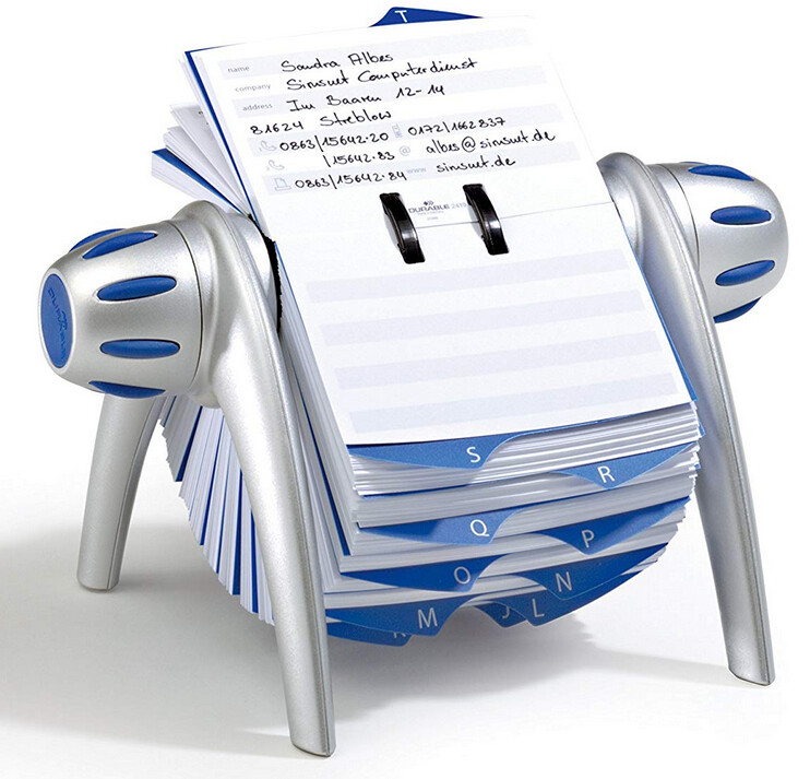 Fichier rotatif TELINDEX Flip - Gris/Bleu : DURABLE