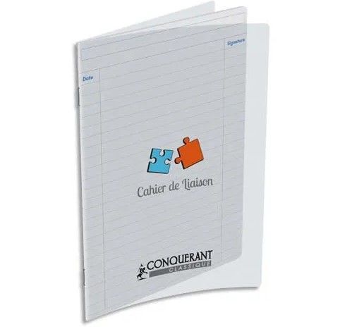 OXFORD Cahier de liaison 17 x 22, 48 pages, 90g, ligné, couverture polypro incolore