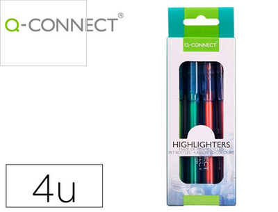 Surligneur q-connect fluorescent corps transparent