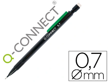 Porte-mine q-connect 0.7mm corps plastique noir