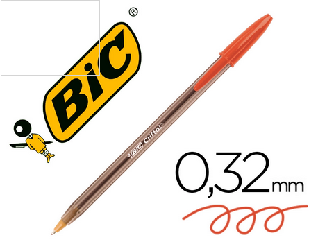 Stylo-bille bic cristal écriture moyenne 0.5mm Rouge