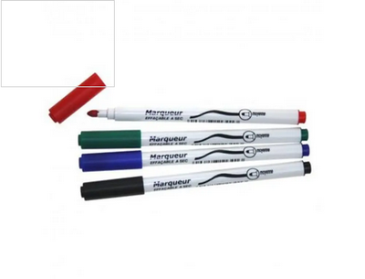 Feutre tableau blanc sellner pointe moyenne coloris assortis pochette 4 unites
