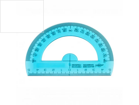 Rapporteur incassable faibo 180 base 11 cm.