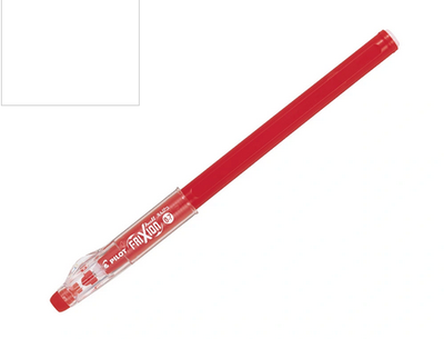 Frixion ball stick roller encre gel rouge 0.7 mm.