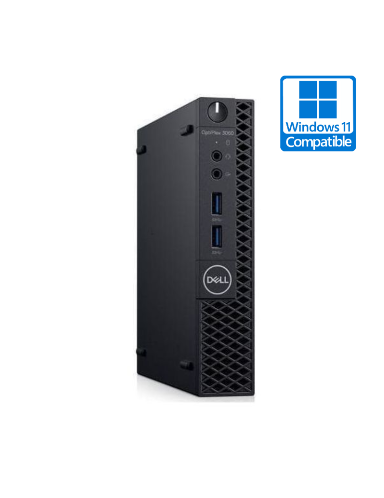 DELL Optiplex 7060 Micro / Grade A / Core i3-8100T / 256 Go SSD / 8 Go Ram / Windows 11 Professionnel