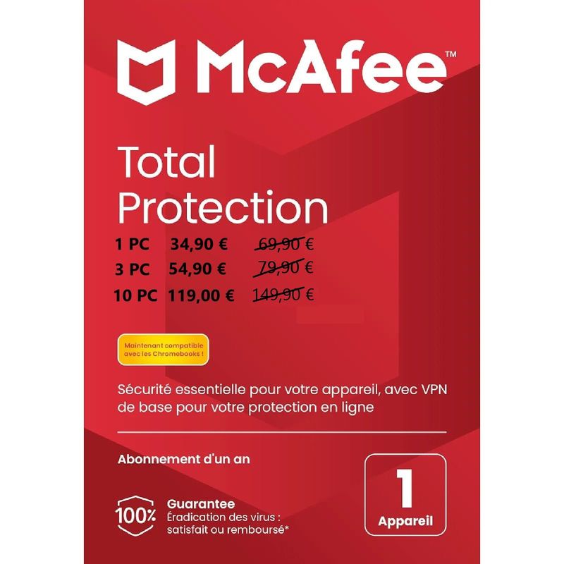 McAfee Total Protection 1-PC 1 year McAfee Total Protection 1-PC 1 year