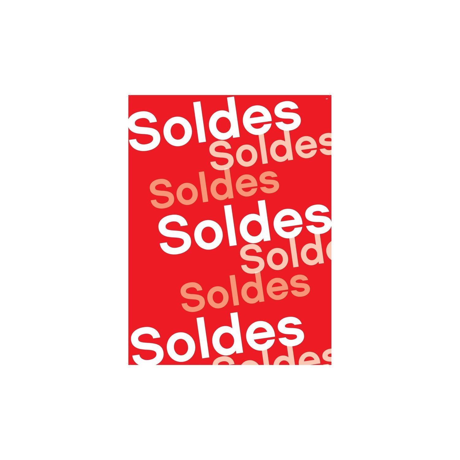 APLI - Signe - Affiche - "soldes" - pour les soldes - 690 x 240 mm