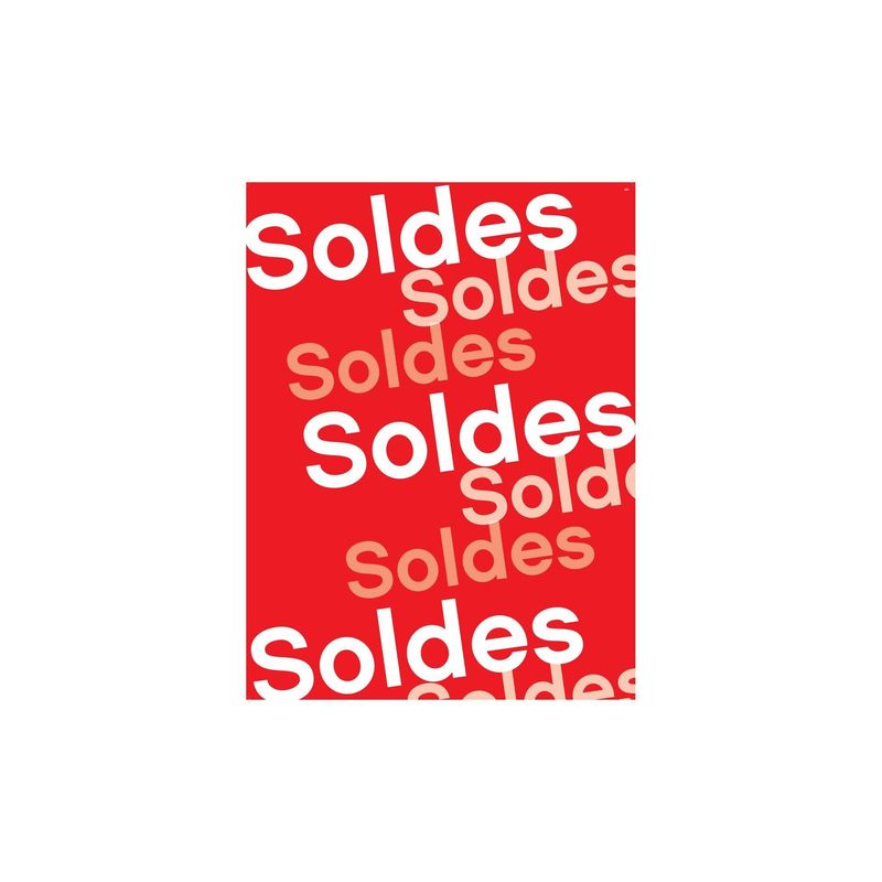 APLI - Signe - Affiche - APLI - Signe - Affiche - "soldes" - pour les soldes - 690 x 240 mm