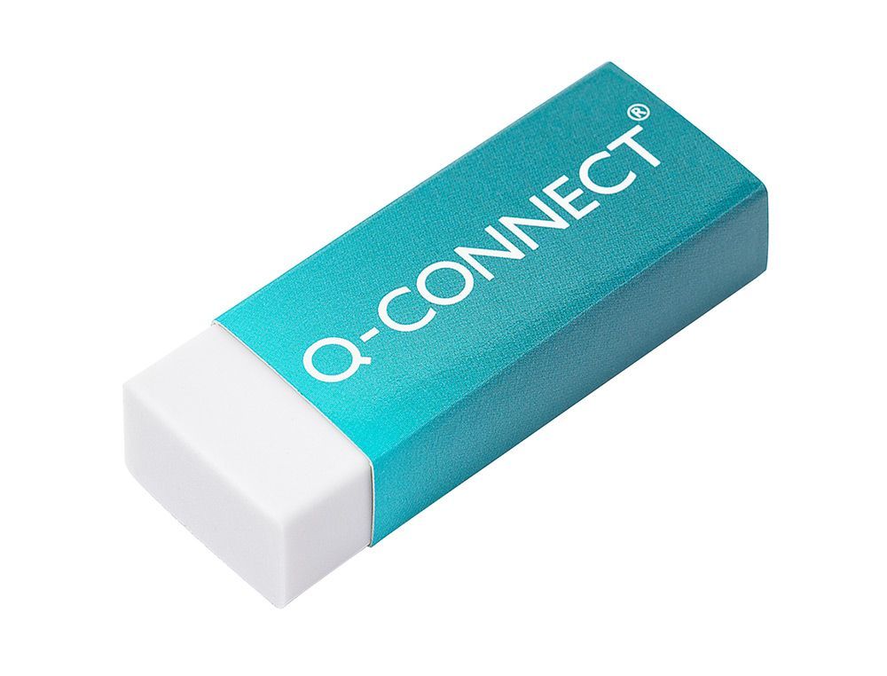 Gomme q-connect économique 60x22x11mm plastique tous usages crayons mines graphite.