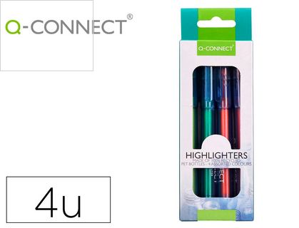 Surligneur q-connect fluorescent corps transparent