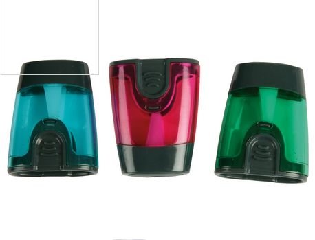 Taille-crayon liderpapel plastique intérieur métal réservoir protecteur de lame 1 usage coloris assortis.