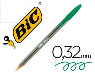 Stylo-bille bic cristal écriture moyenne 0.5mm Vert