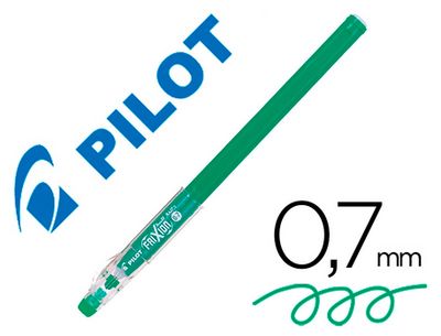 Frixion ball stick roller encre gel vert 0.7 mm.