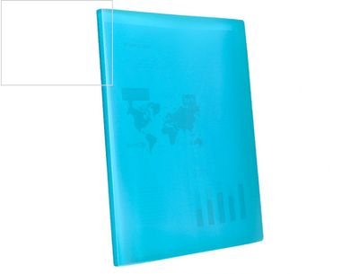 Protege-documents liderpapel polypropylene couverture flexible 60 pochettes fixes a4 220x297mm bleu ciel opaque. 120 vues