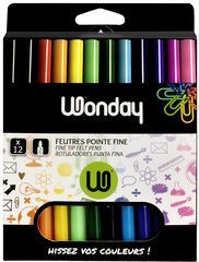 Wonday Feutre MIN'O, pointe fine, étui carton de 12 Wonday Feutre MIN'O, pointe fine, étui carton de 12