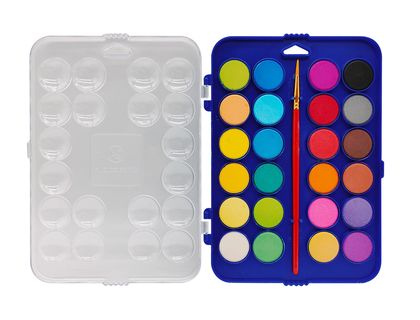 Aquarelle liderpapel avec palette et pinceau inclus 24 coloris assortis.