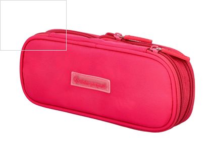 Trousse liderpapel color pop 2 fermetures eclair avec 1 compartiment extensible coloris noire 230x60mm.