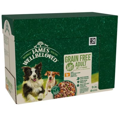 James Wellbeloved GF Adult Turkey in Gravy Pouch 12 x 90g