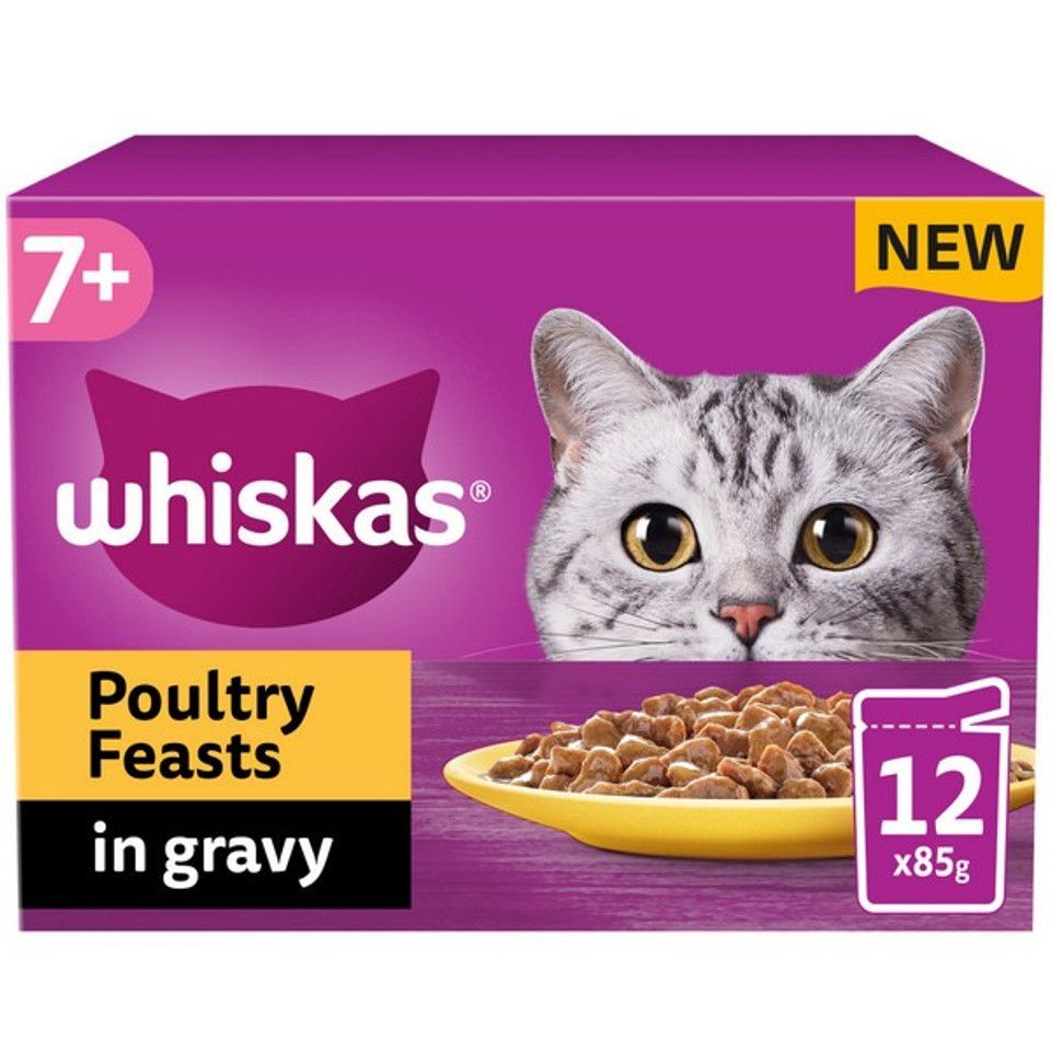 7+ Cat Pouches Poultry Feasts in Gravy 12x85g