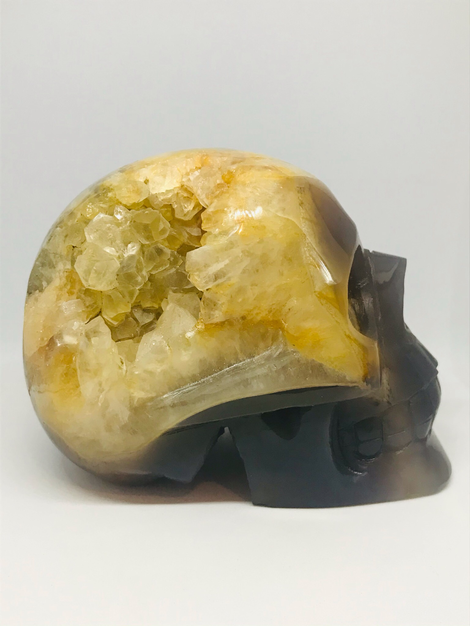 Golden Agate Skull