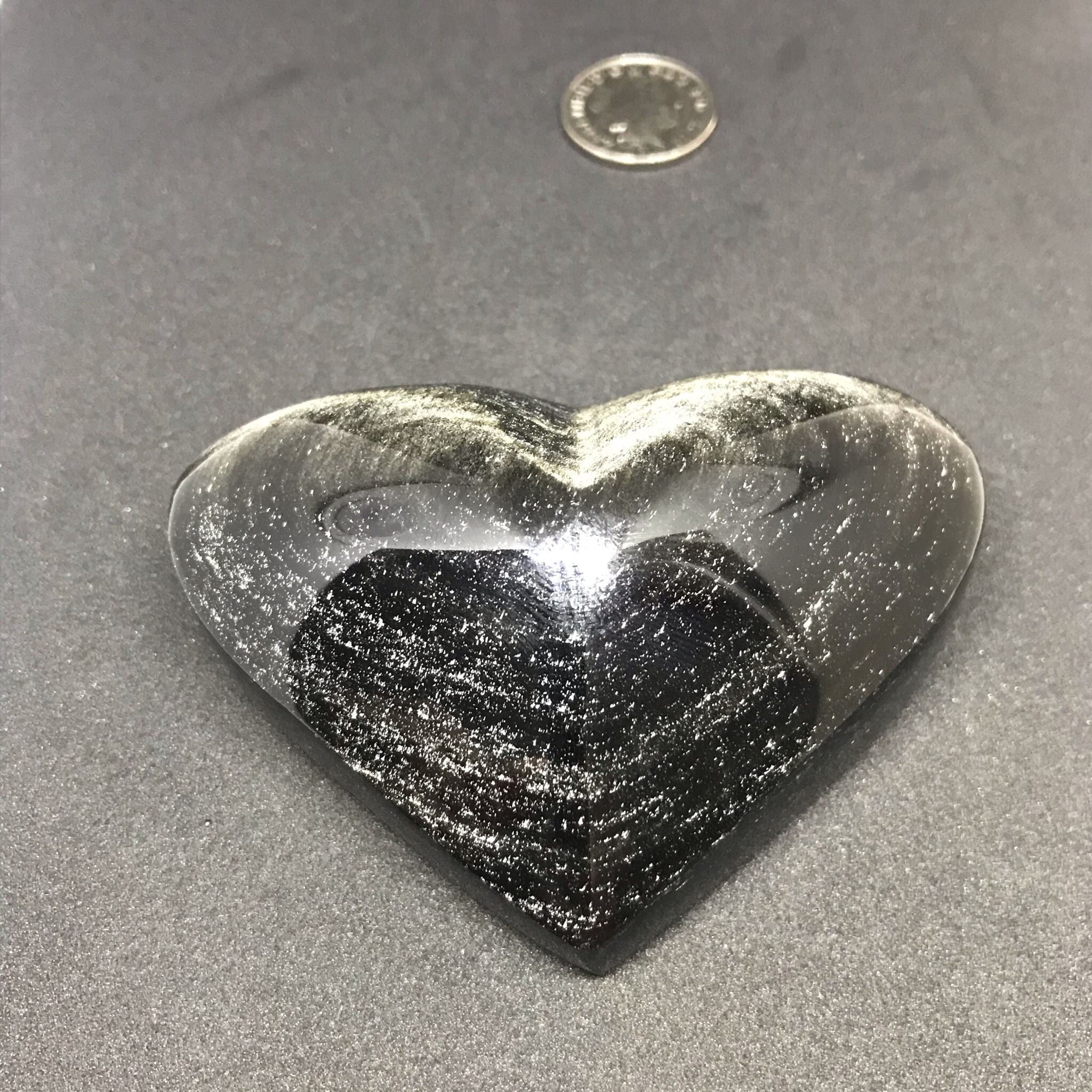 Golden Sheen Obsidian Heart