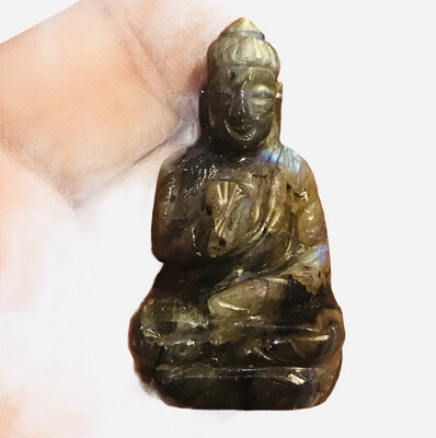 Labradorite Pocket Buddha 1