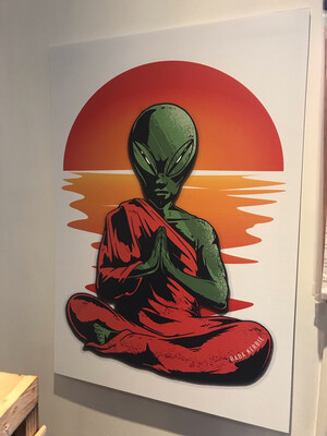 Meditating Alien Art (A2).