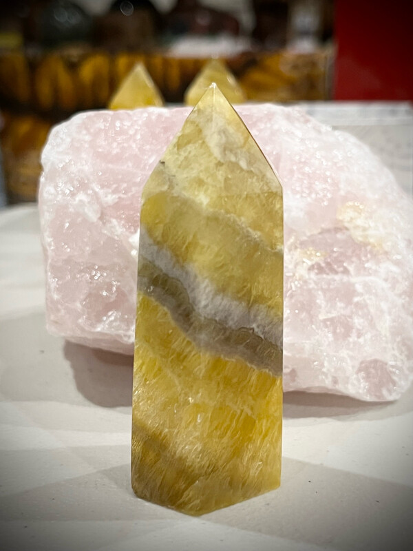 Yellow Fluorite Point 1