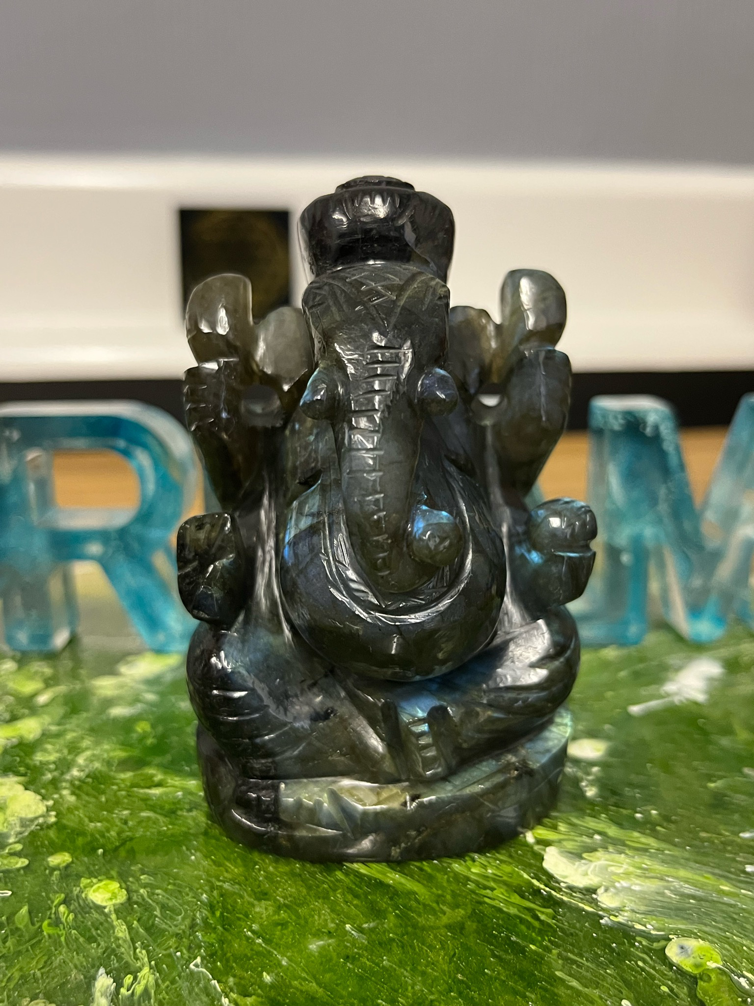 Labradorite Lord Ganesh Statue 1