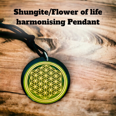 EMF Flower Of Life Shungite Pendant