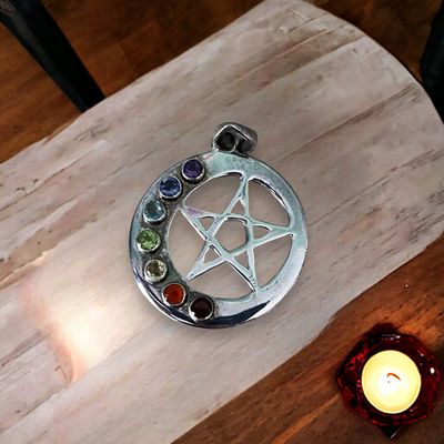 Star Moon Chakra Pendant