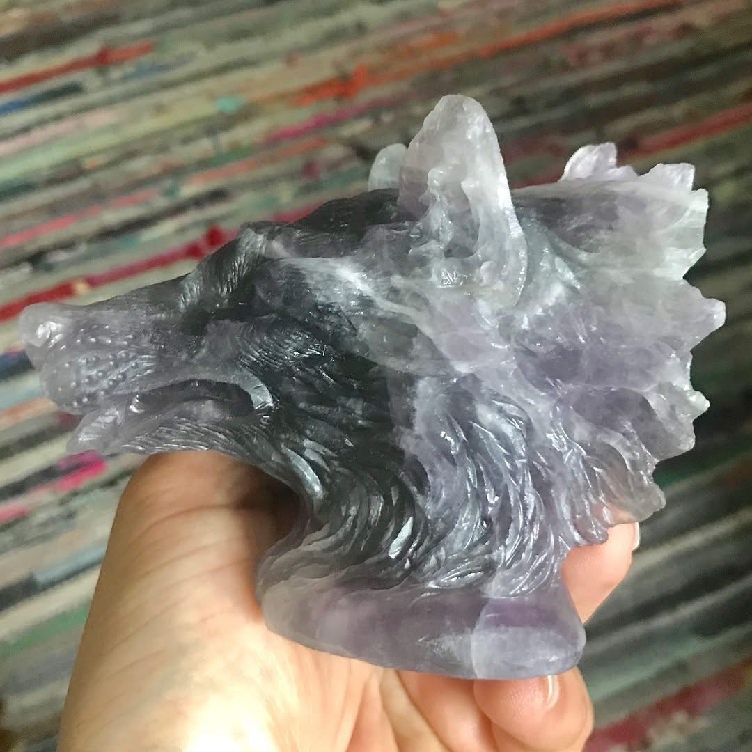 Fluorite Wolf - Collection Only!