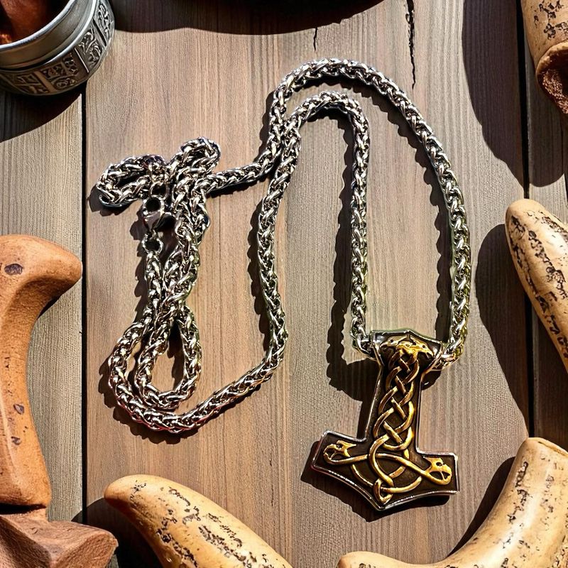 Thors Hammer Gold Inlay