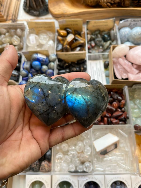 Labradorite Twin Hearts Labradorite Twin Hearts